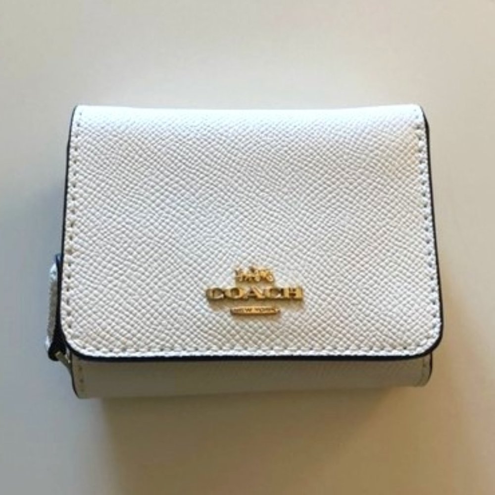 Coach Crossgrain Leather Trifold Small Wallet NWT